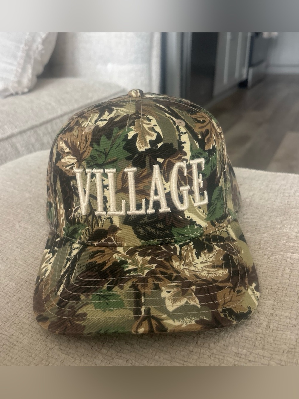 Village Camo Baseball Cap - Green/Brown